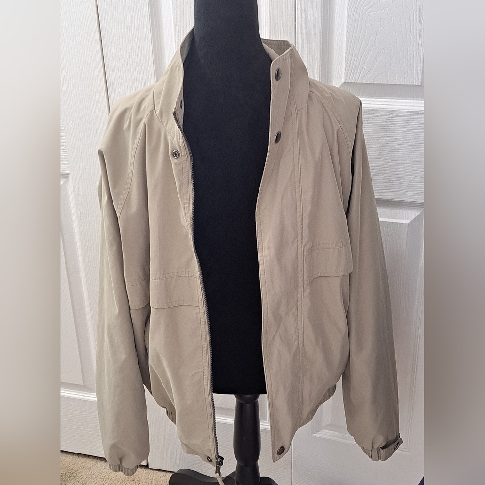 Club Room Beige Zip Up Men's Jacket Size M
